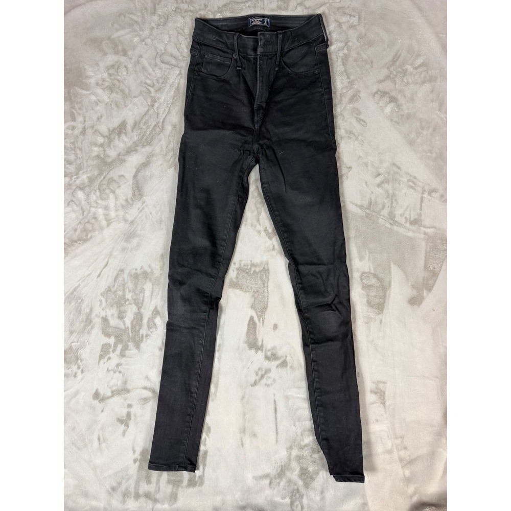 Abercrombie & Fitch Simone High Rise Super Skinny Jeans Black Size 25 0R